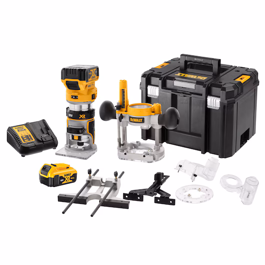 Dewalt DCW604P2-QW Akku-Kombifräse-Set