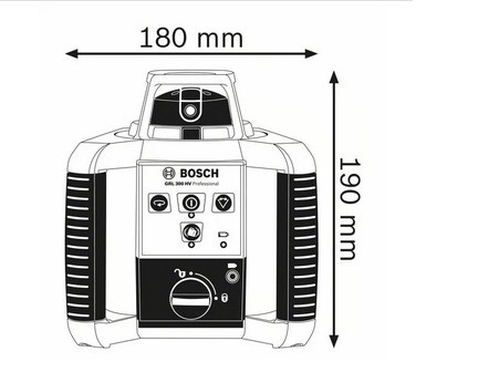 Bosch Professional Rotationslaser GRL 300HV  in Handwerkerkoffer mit Zubehör (061599403Y) BT300+GR24