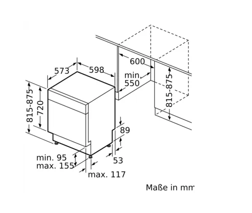 Siemens SN43HS01BD iQ300 Unterbau-Geschirrspüler, 60cm, Edelstahl
