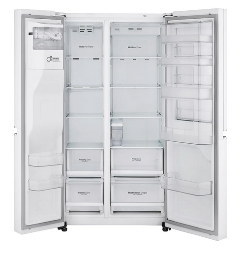 LG GSJ761SWZE Side-by-Side mit Eis-, Crushed Ice- und Wasserspender
