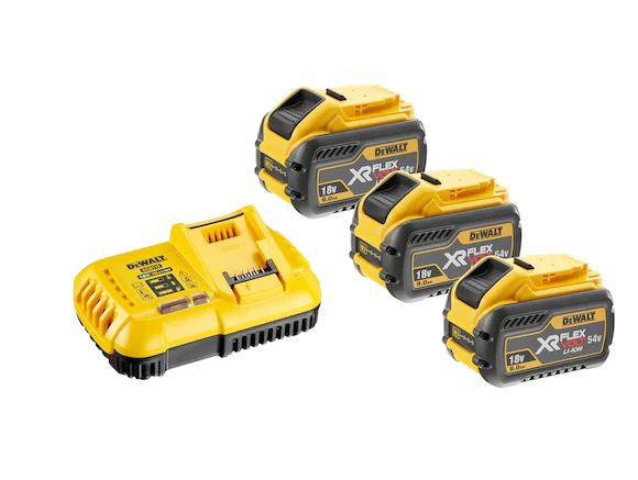 DeWalt DCB118X3 Flexvolt Akku Starterset 54V / 162 WH XR; Inkl. 3X Akku und 1X Schnelladegerät DCB11