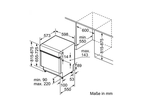 Siemens iQ500 Teilintegrierter Geschirrspüler 60 cm Edelstahl_SN55ZS00BD Extraklasse