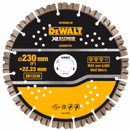 DeWalt DT40260 XR Extreme Diamanttrennscheibe Trennschleifer 230/22,2mm