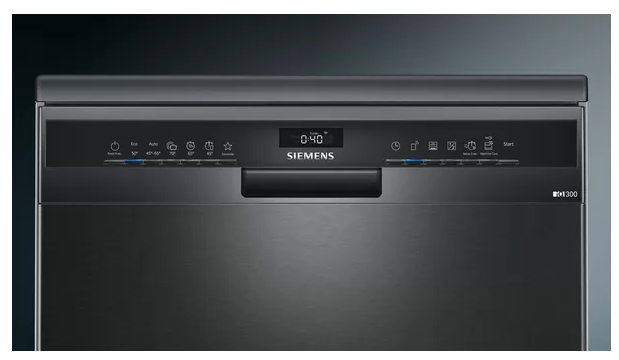 Siemens SN23EC14CE Freistehender Geschirrspüler iQ300 Black Inox 60 CM