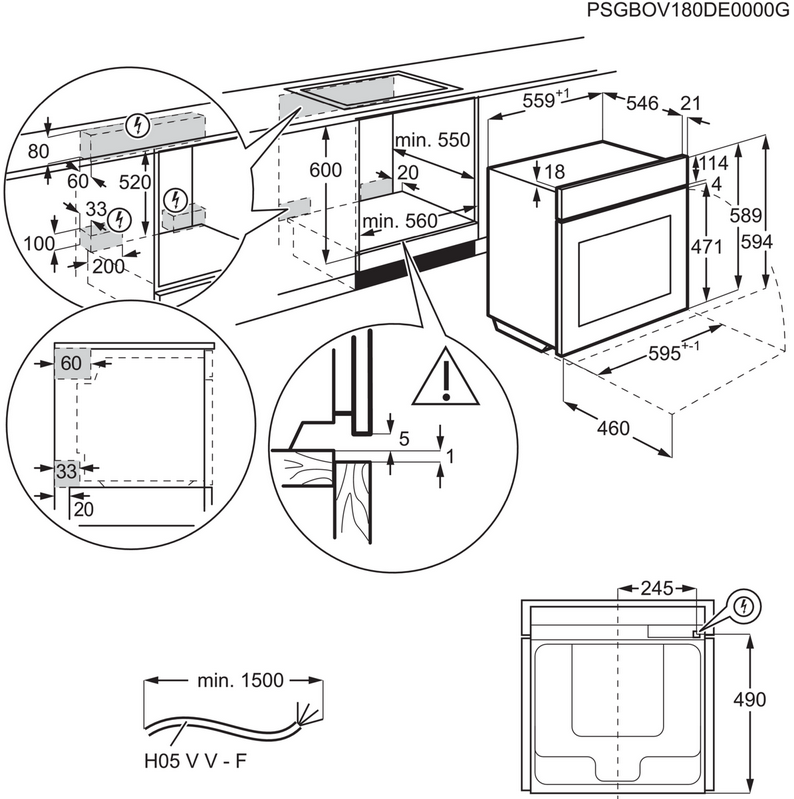 AEG BES331110B Einbaubackofen inkl Reinigung mit Wasserdampf, schwarz