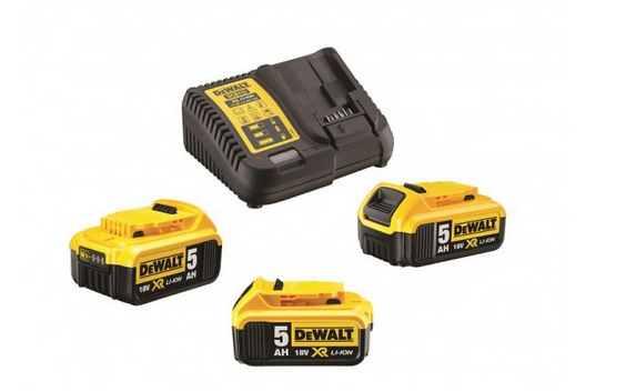 Dewalt Akku-Kit (3 x 18 V / 5 Ah plus DCB 115), DCB115P3-QW