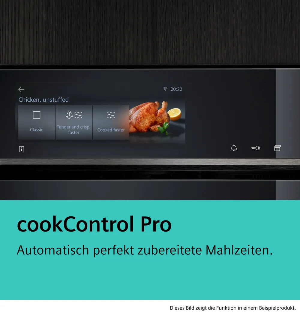 Siemens iQ700, Einbau-Backofen mit Dampfunterstützung, 60 x 60 cm, Schwarz, Edelstahl HR776G1B1