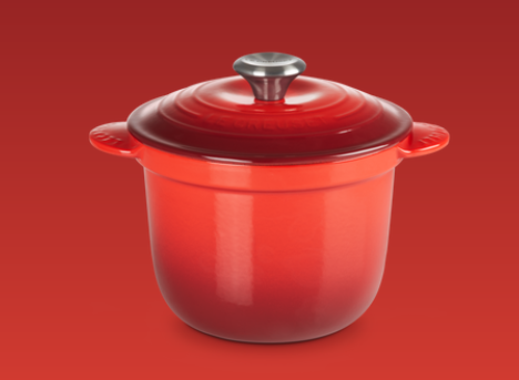 Le Creuset Cocotte Eye mit Poteriedeckel, 16cm, kirschrot (41110180600460)