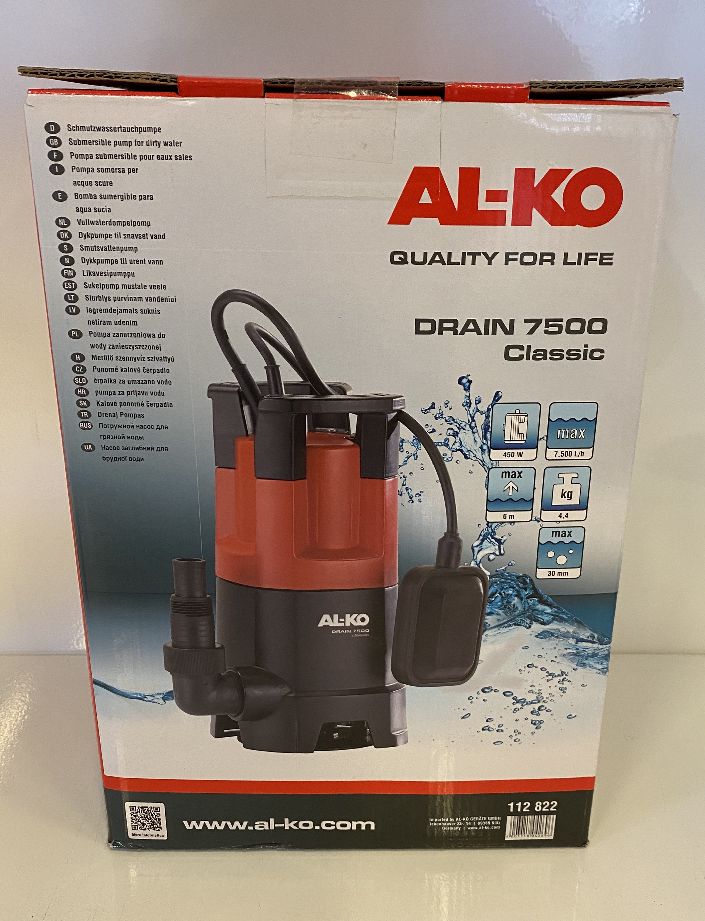 AL-KO Schmutzwassertauchpumpe AL-KO Drain 7500 Classic 112822