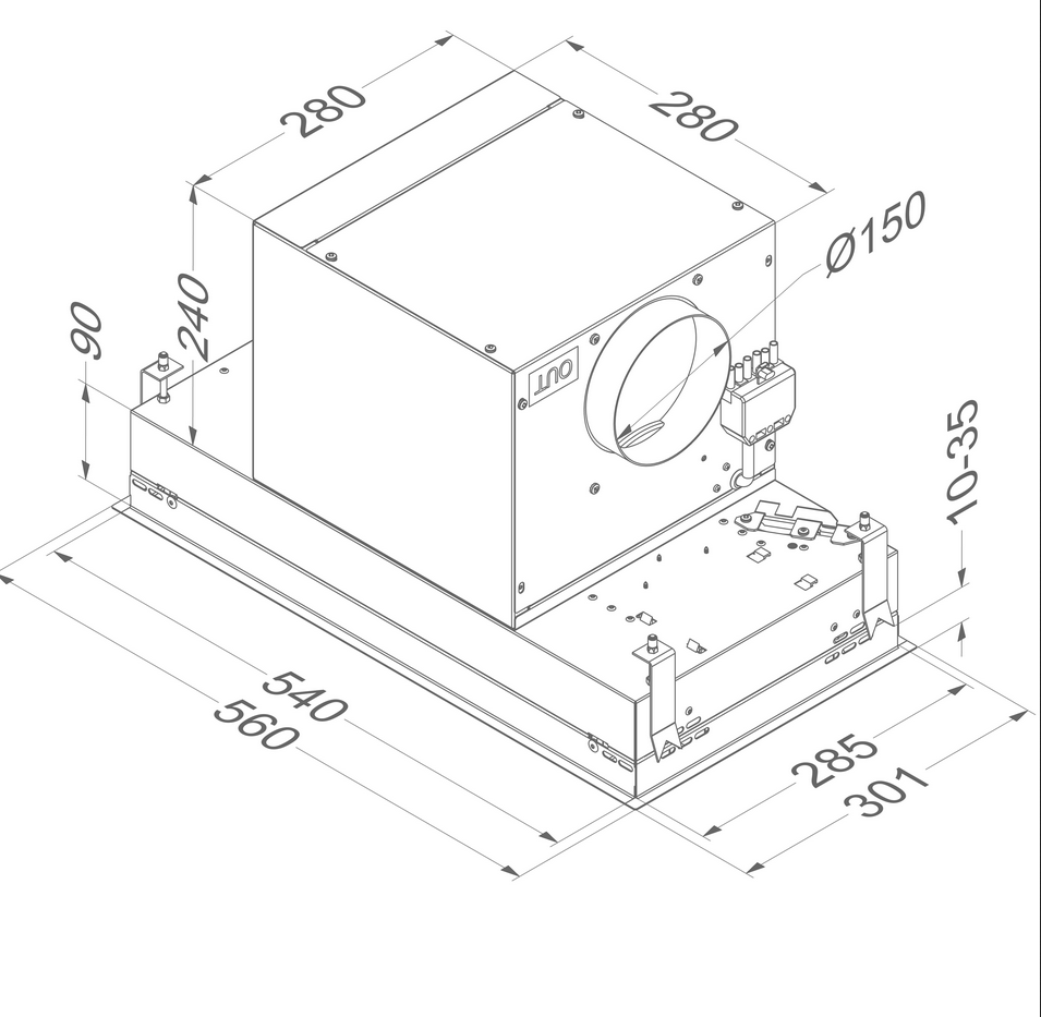 Novy 816 Mini Pureline Dunstabzugshaube