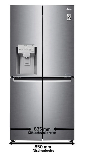 LG GML844PZKZ Side-by-Side Kühlschrank, edelstahl