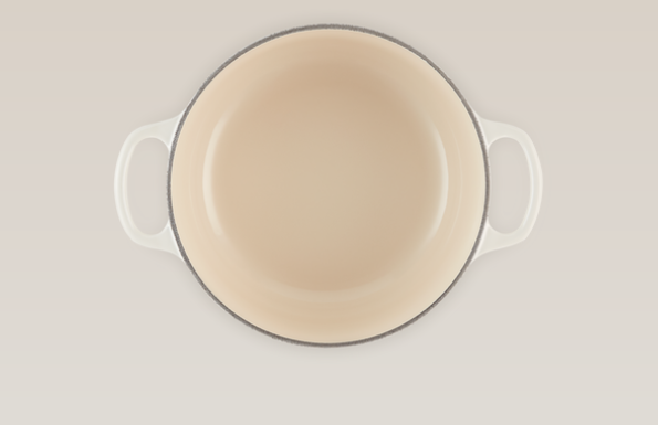 Le Creuset Signature Gusseisen Bräter, rund, 20cm, Meringue (21177207164430)
