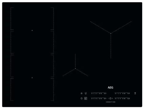 AEG IKE74471IB 6000 Flex / Autarkes Induktionskochfeld / Hob²Hood / 68 cm