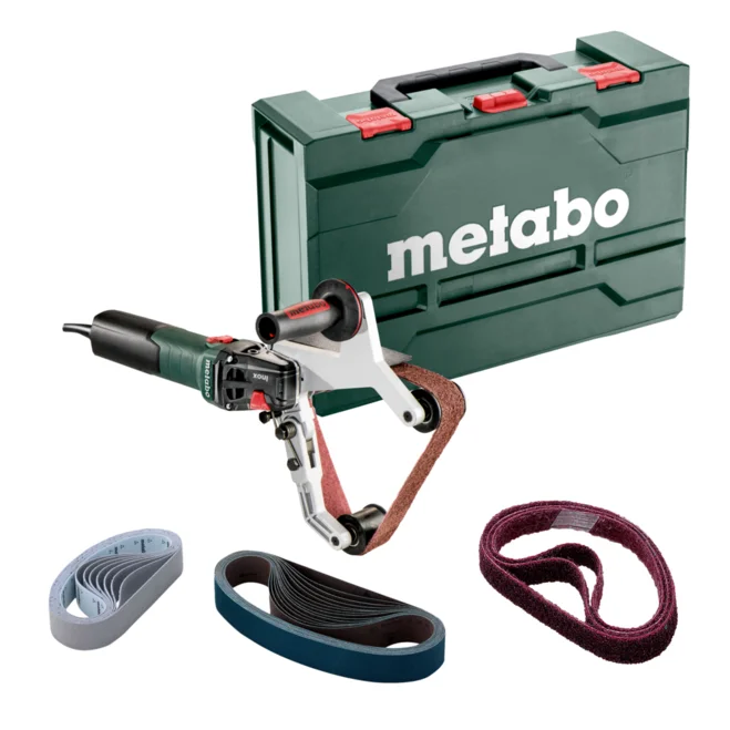 Metabo 602243500 Rohrbandschleifer RBE 15-180 Set, Stahlblech-Tragkasten