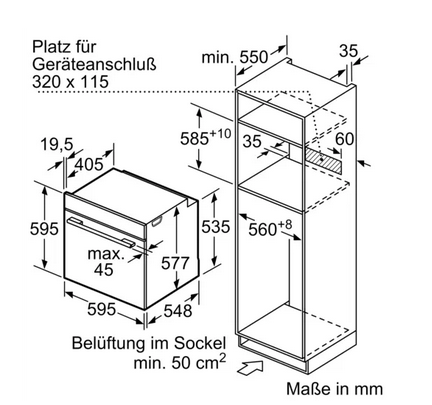 Bosch HMG6764B1 Serie 8 Einbau-Backofen mit Mikrowellenfunktion