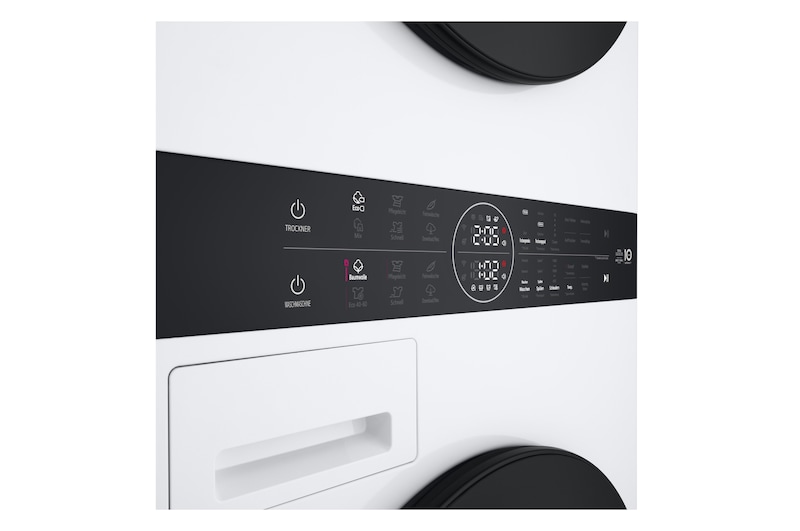 LG WT1210WWF WashTower Weiß (Waschmaschine: EEK A, 12kg, 1350 U./Min.; Trockner: EEK C, 10kg)