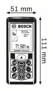 Bosch Professional GLM 80 Laser-Entfernungsmesser inkl. Tasche (0601072300)