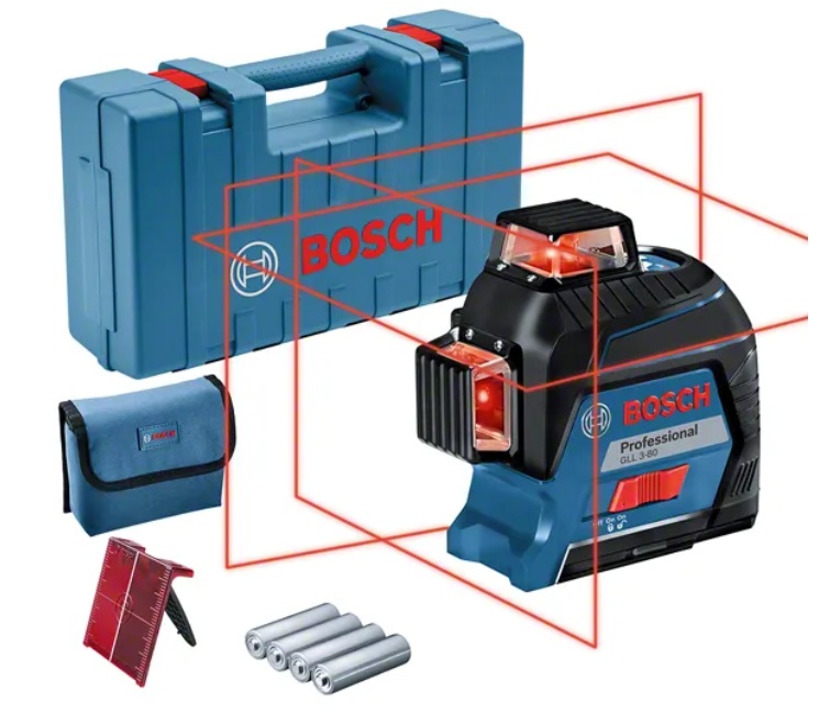 Bosch GLL 3-80 Linienlaser + Alkaline + HwKoffer (0601063S00)