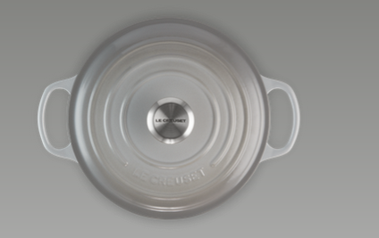 Le Creuset Signature Bräter, rund, 24cm, perlgrau (21177245412430)