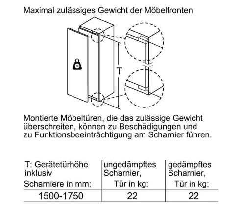 Neff KI1812FF0 Einbau-Kühlschrank, 178cm Nische