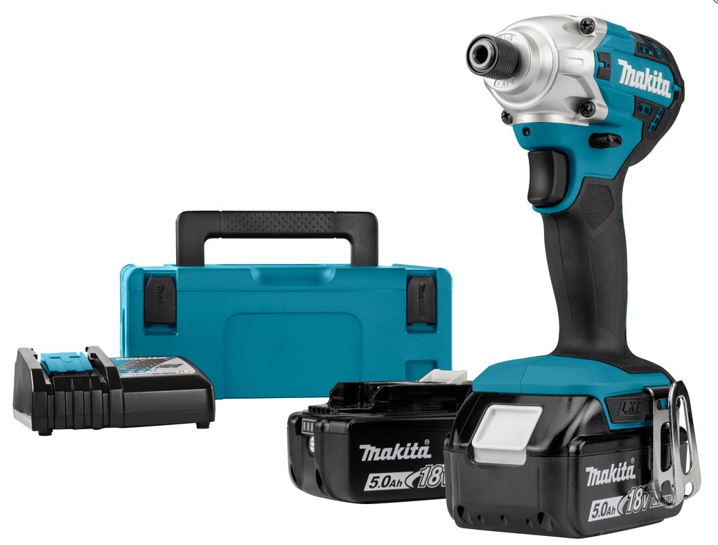 Makita DTD156RTJ Schlagschrauber 18 V im Makpac mit DC18RC + 2x 5,0Ah Akku