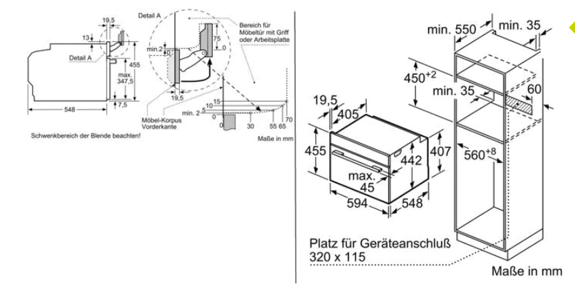 Bosch CSG636BS3 Serie 8 Einbau-Kompaktdampfbackofen 60 x 45 cm Edelstahl