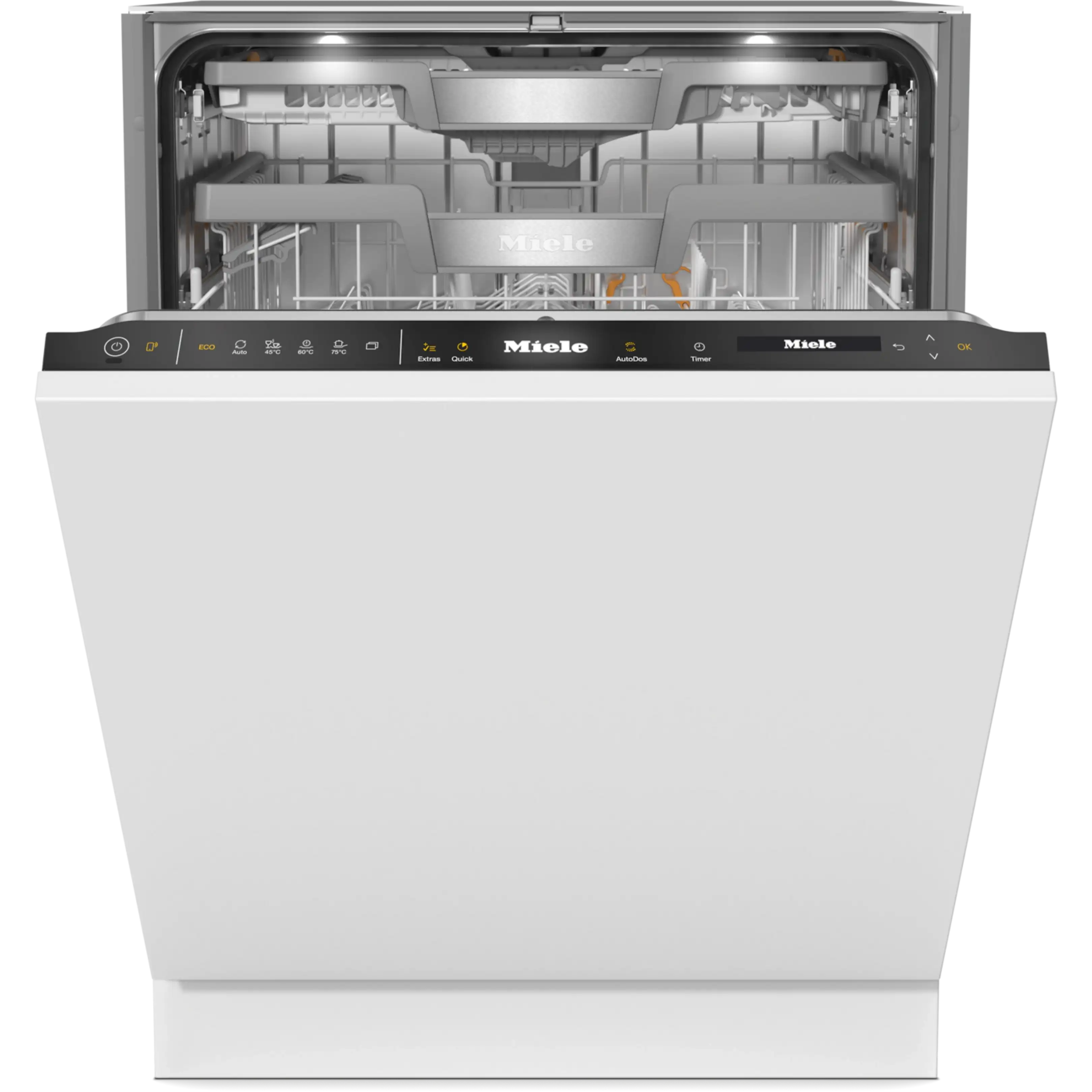 Miele G 7790 SCVi AutoDos K2O Vollintegrierter Geschirrspüler (60 cm, Energieeffizienzklasse A, Knock2open, Obsidianschwarz)