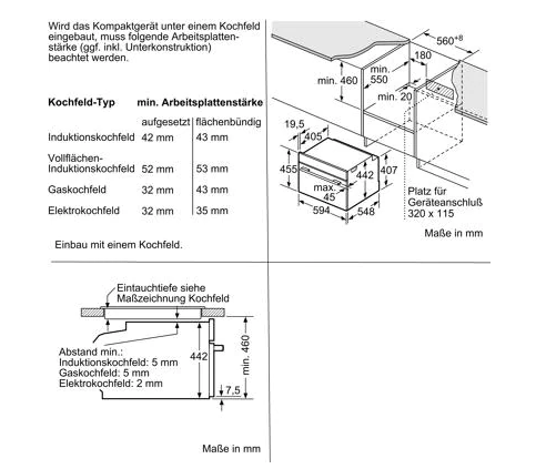 Bosch CSG636BS3 Serie 8 Einbau-Kompaktdampfbackofen 60 x 45 cm Edelstahl