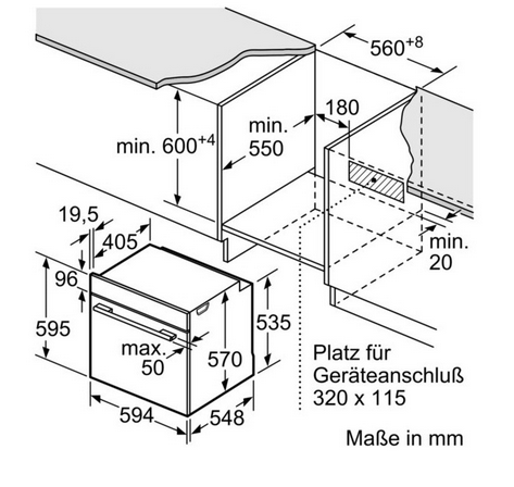 Siemens HR538ABS1 Backofen mit Dampfunterstützung