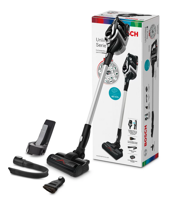 Bosch Akkustaubsauger Unlimited Schwarz BBS811PCK