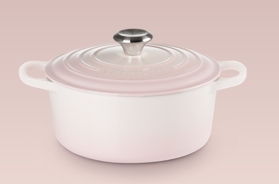 Le Creuset Signature Gusseisen Bräter, rund, 20cm, Shell Pink (21177207774430)