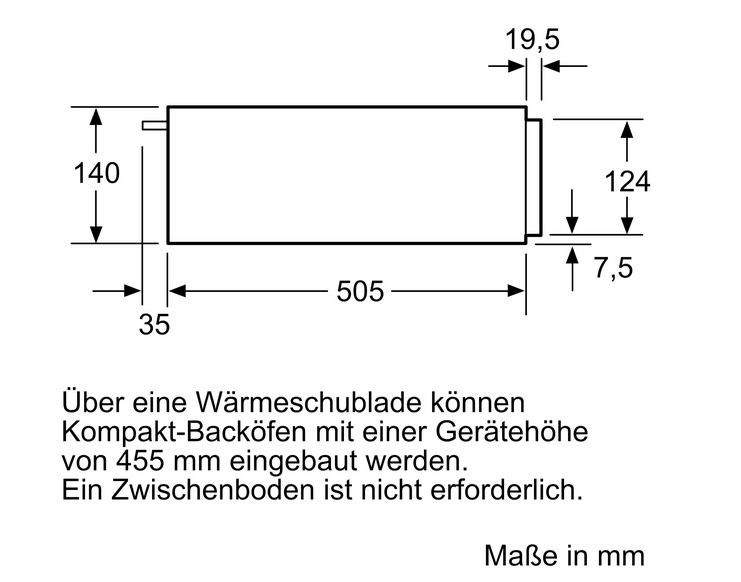 Bosch BIC510NS0 Wärmeschublade
