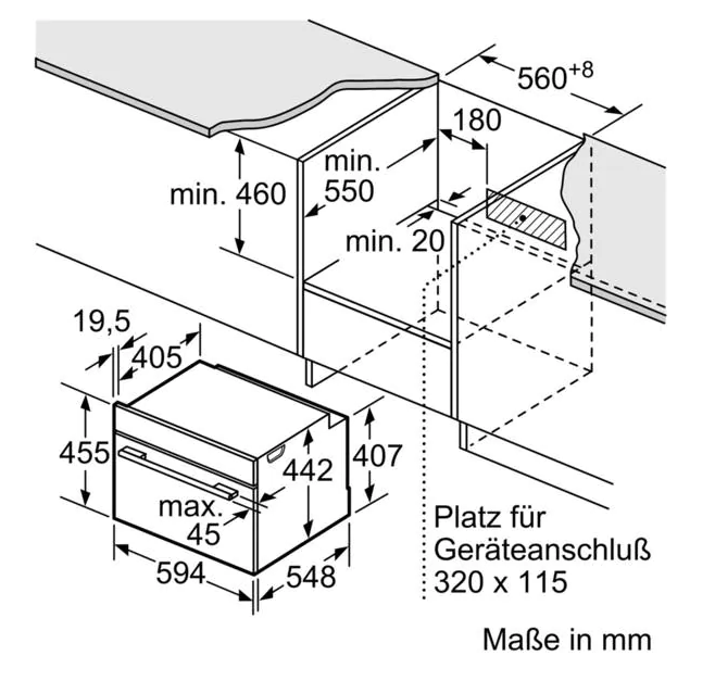 Bosch CDG634AB0 Serie 8 Dampfgarer 60 x 45 cm Schwarz