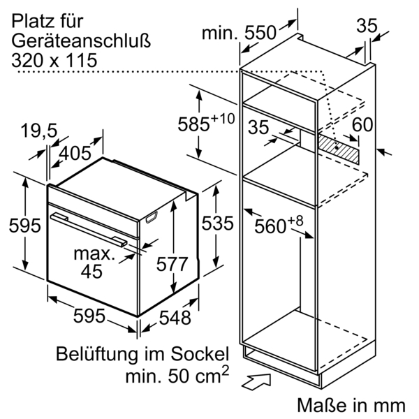 Bosch HNG6764S6 Serie 8 Einbau-Backofen mit Mikrowellen- und Dampffunktion