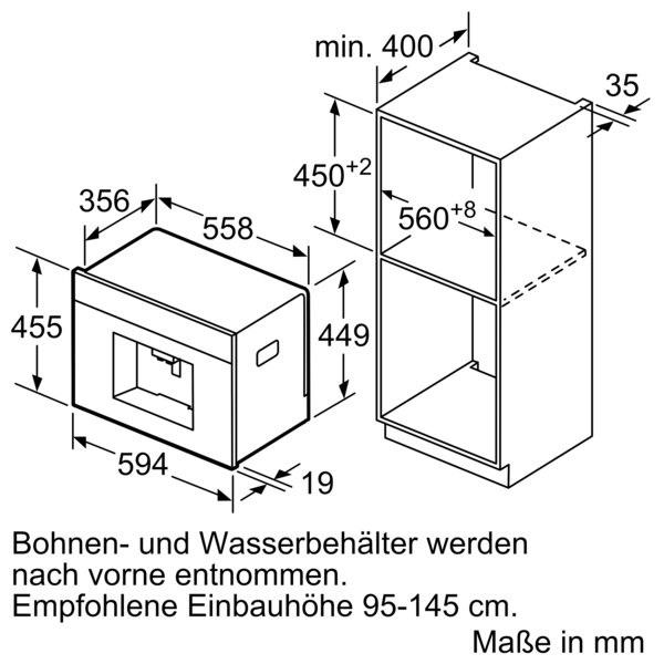 Siemens CT636LES6 iQ700 Einbau-Kaffeevollautomat Edelstahl