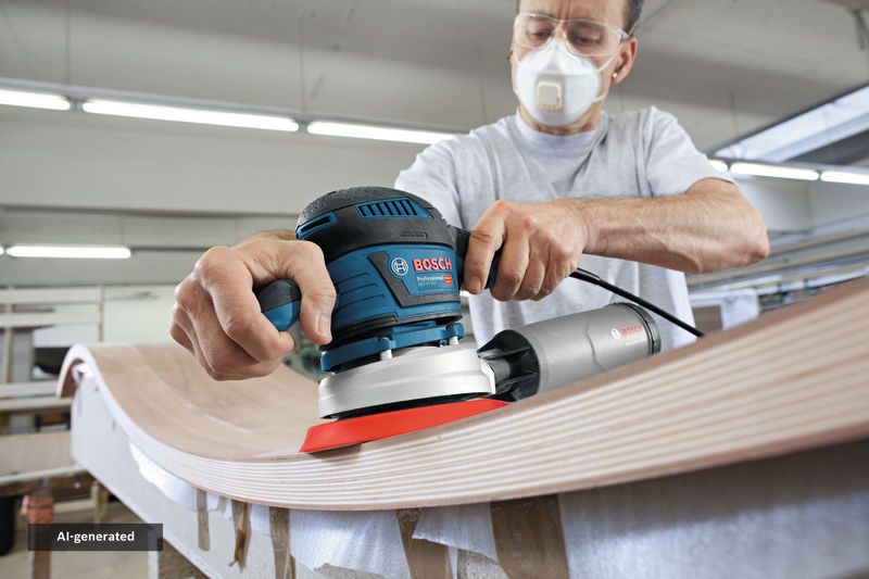 Bosch Professional GEX 40-150 (060137B201) Exzenterschleifer – 400 W, 150 mm, inklusive L-BOXX