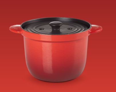 Le Creuset Cocotte Eye mit Poteriedeckel, 16cm, kirschrot (41110180600460)