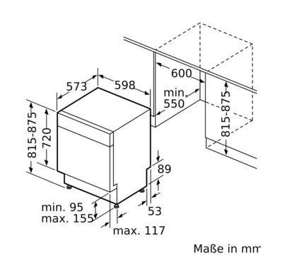 Siemens SN43HS60AE Unterbau-Geschirrspüler, 60cm