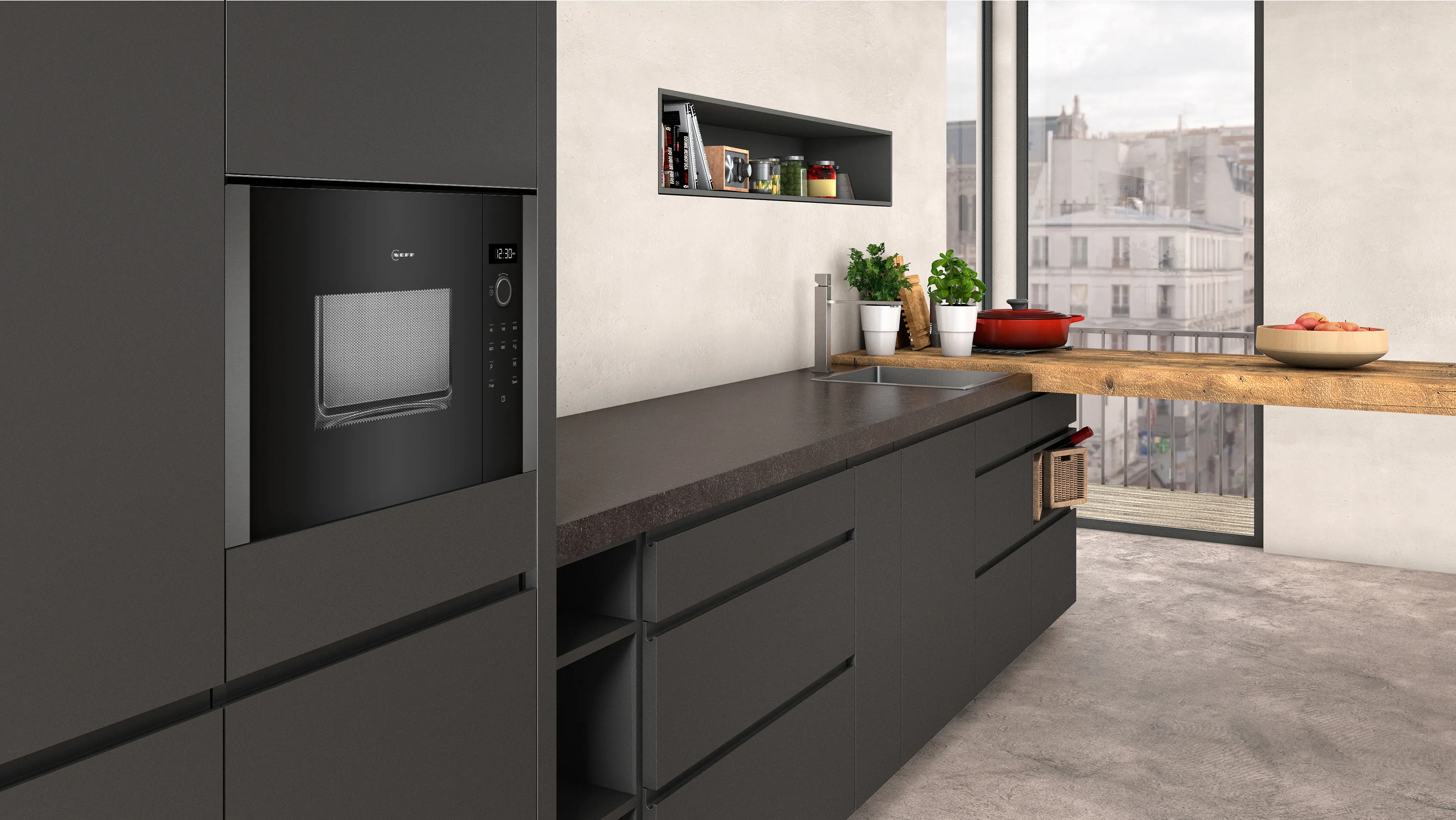 Neff HLAWD23G0 Einbau-Mikrowelle Graphite
