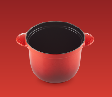 Le Creuset Cocotte Eye mit Poteriedeckel, 16cm, kirschrot (41110180600460)