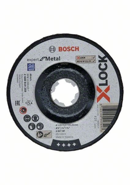 Bosch X-LOCK Expert for Metal 125 x 6 x 22,23 Schruppscheibe gekröpft (2608619259)