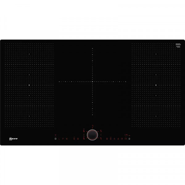 Induktionskochfeld 90 cm Schwarz, flächenbündig (integriert)