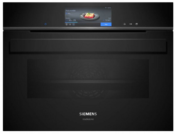 Siemens CS958GCB1 iQ700, Einbau-Kompaktdampfbackofen, 60 x 45 cm, Schwarz, Edelstahl studioLine