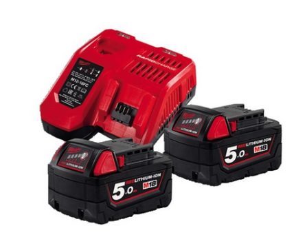 Milwaukee M18NRG-502 Akkus und Ladegerät, Starterset