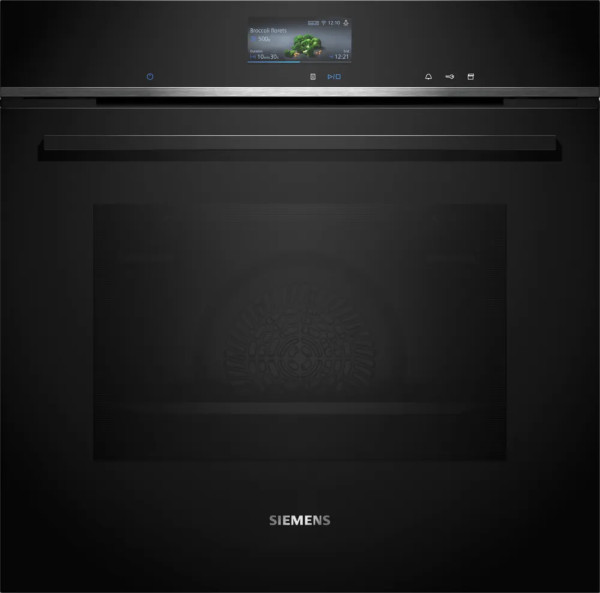 Siemens iQ700, Einbau-Dampfbackofen, 60 x 60 cm, Schwarz, Edelstahl HS736G3B1