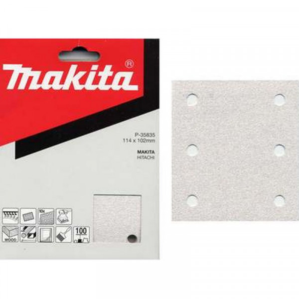 Zubehör Makita P-35813 Schleifpapier Klett 114x102 mm/ 10 Stk./ K60/ BO4561/54