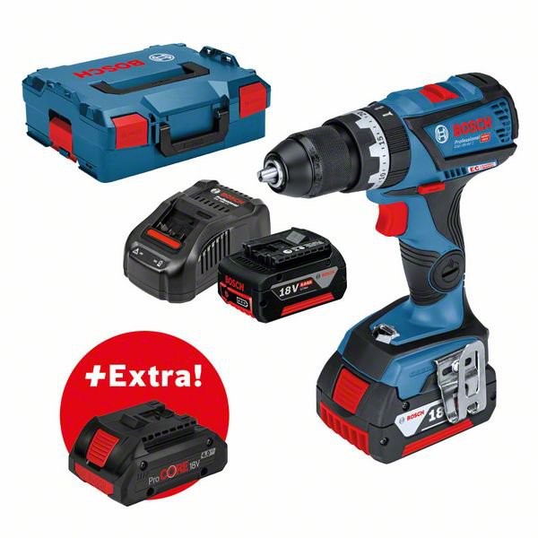 Bosch Akku-Bohrschrauber GSB 18V-60 C + 2 x 5,0-Ah-Akku + ProCORE18V 4.0Ah in L-BOXX (0615990K7N)